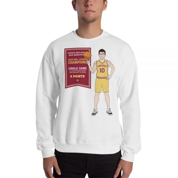 White Chocolate unisex sweatshirt - with a small white chocolate bar logo on the back