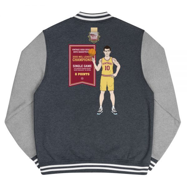 White Chocolate letterman jacket – Nobody will forget how amazing I was at basketball 20 years ago. - Image 2