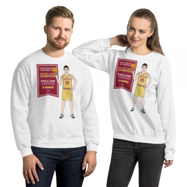 White Chocolate unisex sweatshirt - with a small white chocolate bar logo on the back - Image 2
