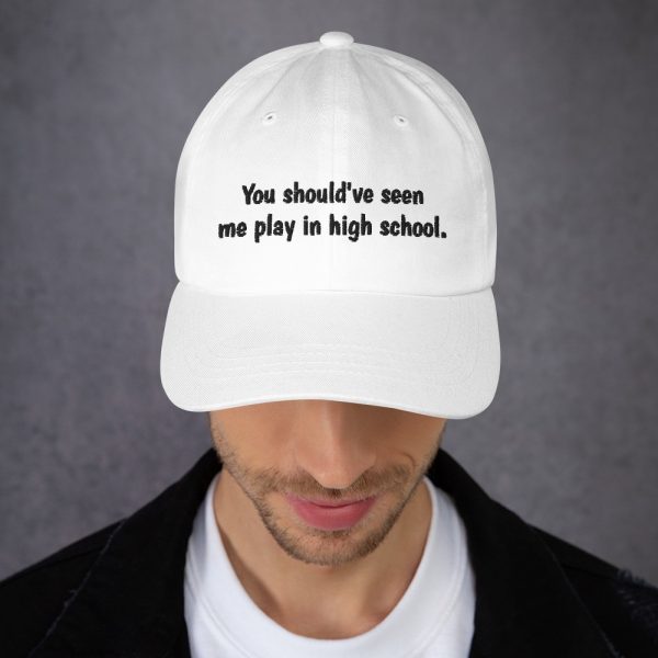 soccer high school legend hat – embroidered black letters on front & soccer logo on back