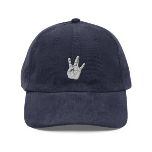 Corduroy cap with white Westside sign & BOLD FONT for ‘I’ll Holla!’ on the back