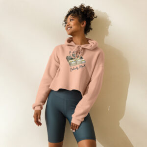 Women’s Crop Hoodie - 'Gettin to the $' in black letters
